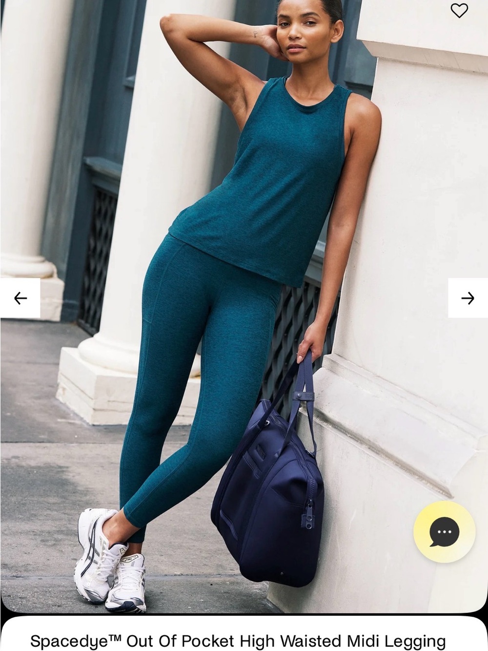 Beyond Yoga Out Of Pocket High Waisted Midi Legging - Teal medium